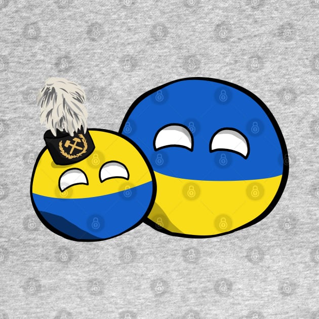 Silesia-Ukraine Countryballs by Silentrebel